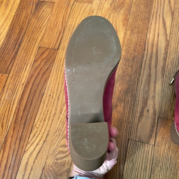 TORY BURCH Fur lined Suede Heel Low Ankle Boots Red size 7.5 - Picture 7 of 12